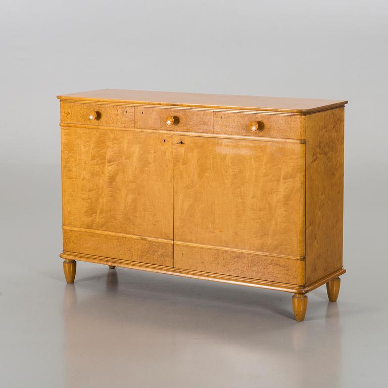 A Swedish birch 1930s-40s sideboard.