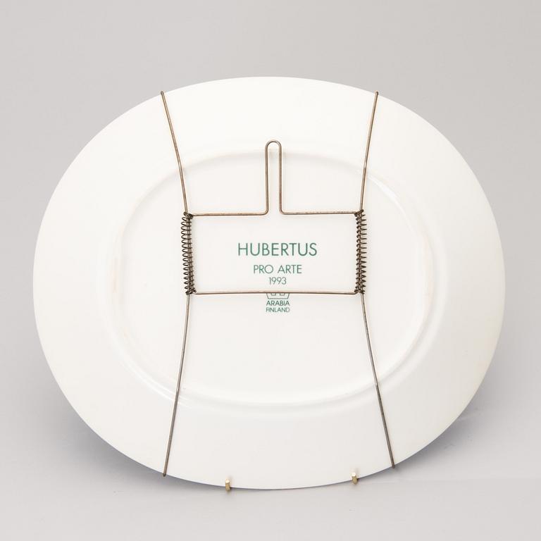 A ceramic "Hubertus" serving dish marked Pro Arte Arabia 1993.