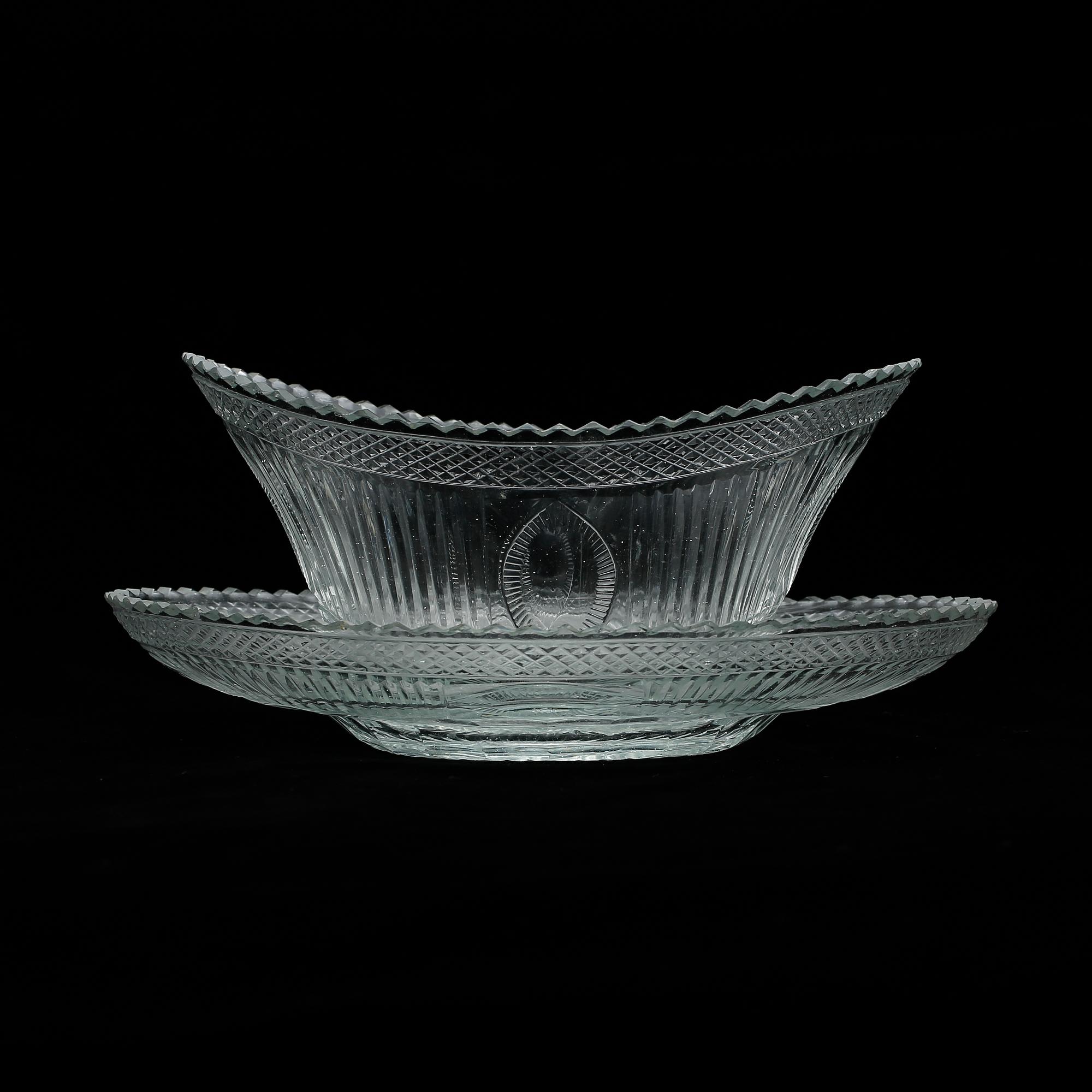 SKÅL MED FAT, glas, 1800-talets slut.