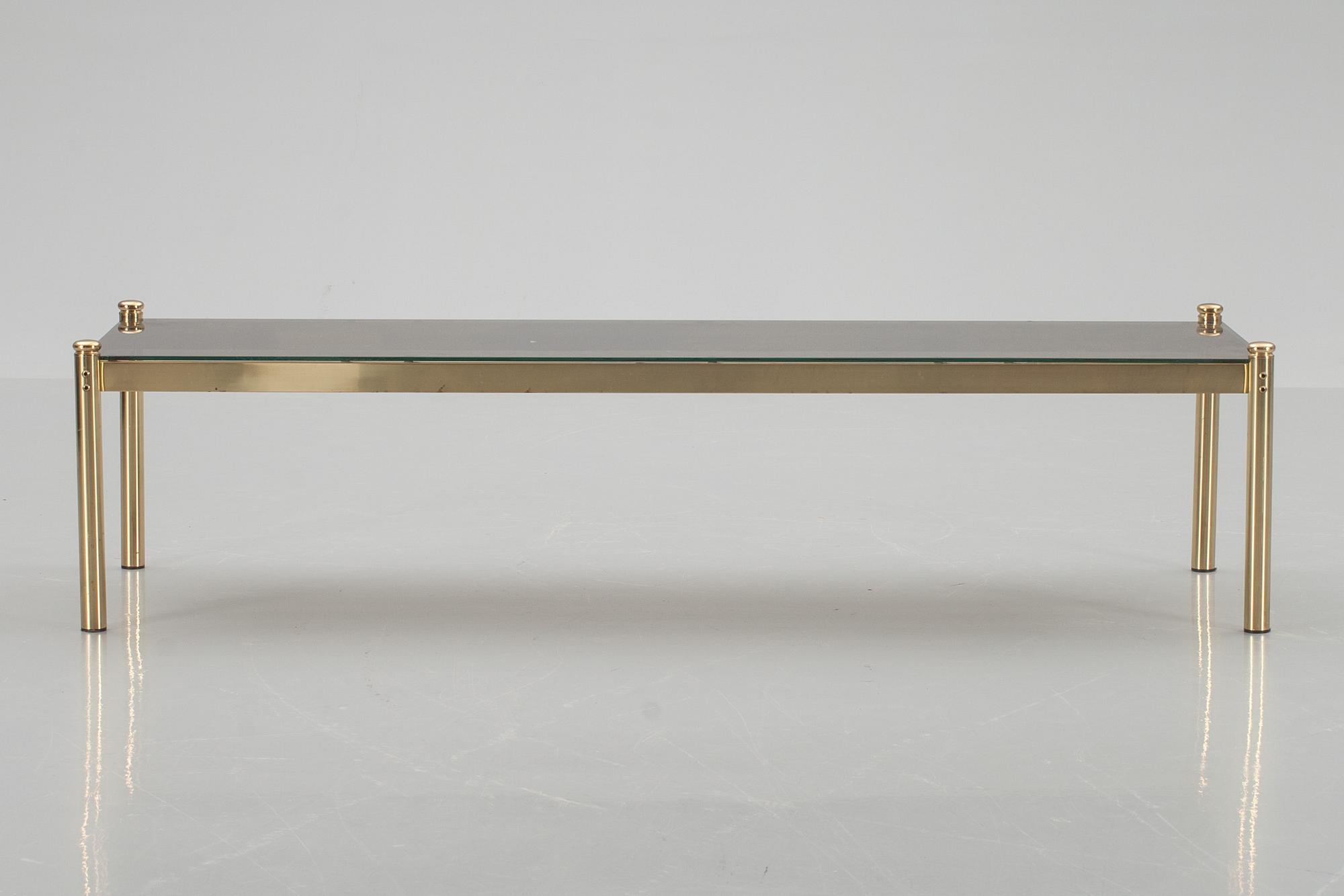 SIDOBORD, mässing och plexi, 70-tal.