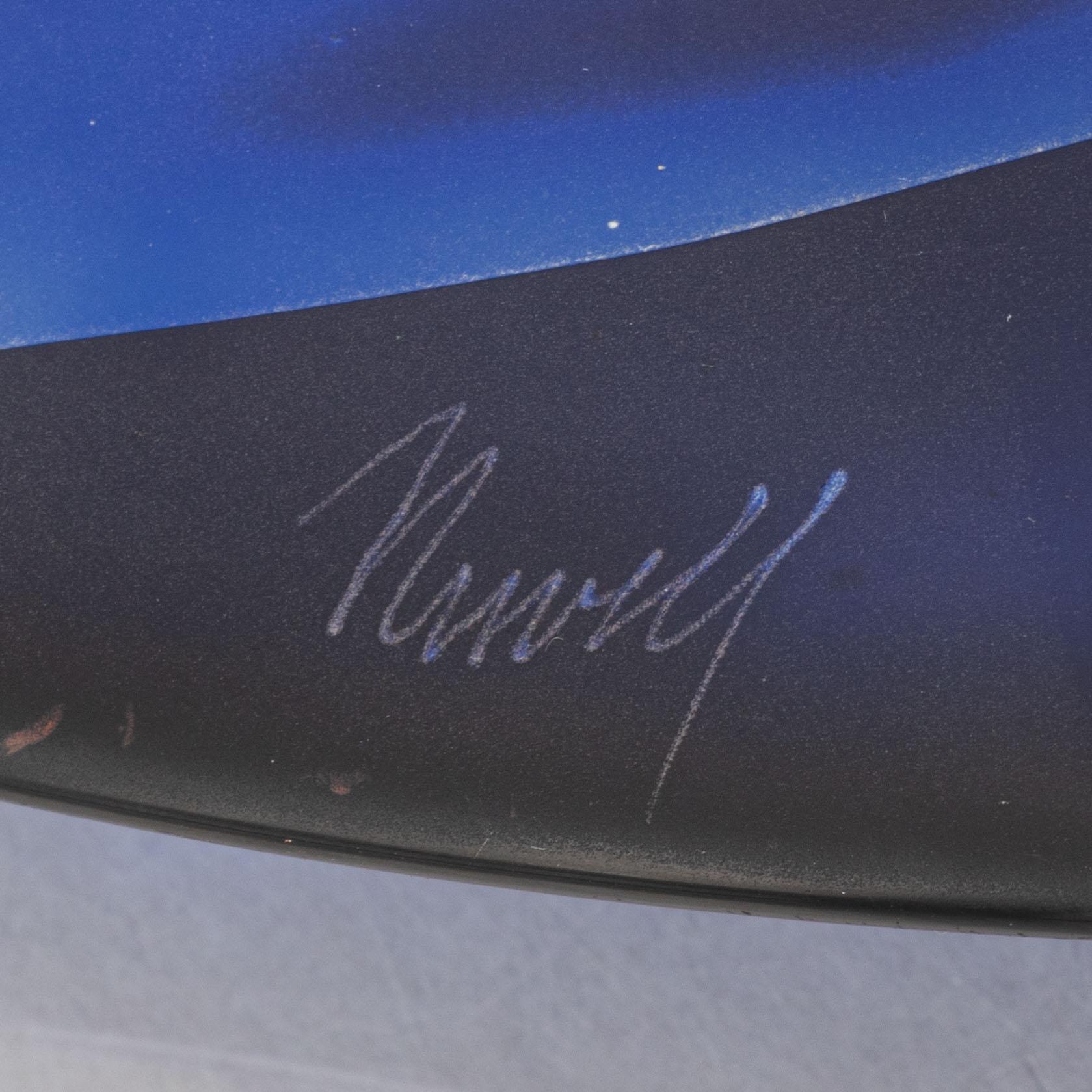 Steven Newell, a glass dish, late 20th Century.