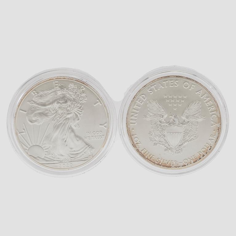 15 pcs 1oz coins 999 silver.