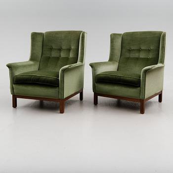 FÅTÖLJER, 1 par, Arne Norell, Norell möbler Aneby, 1900-talets andra hälft.