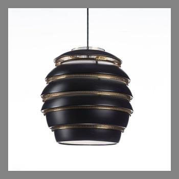 ALVAR AALTO, CEILING LAMP. Beehive A332. Manufactured by Valaistustyö. Designed in 1953.