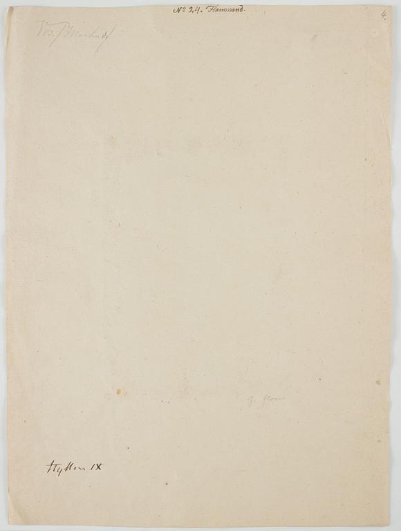 MARTEN DE VOS, hans krets. Osignerad. Bild 24 x 17,5 cm (Uppklistrad på papper 47,5 x 35 cm).