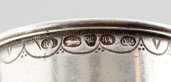 SERVETTRINGAR, 5 st, silver, Finland, 1900-talets första hälft. Vikt ca 77 gram.