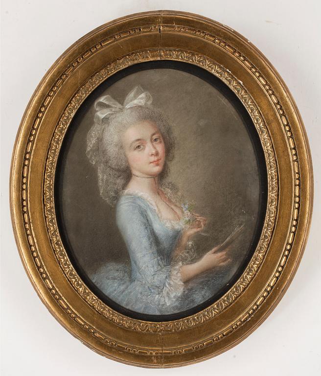 OKÄND KONSTNÄR, Frankrike, pastell, ej signerad, 1700-tal.