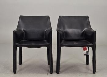 KARMSTOLAR, ett par, "413 CAB", Mario Bellini, Cassina.