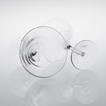 DRICKSGLAS, 12 st, "Line" Anna Ehrner, Kosta Boda, 1900-talets slut.