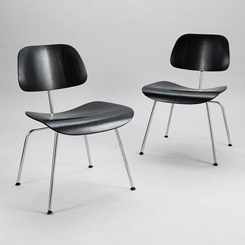 CHARLES & RAY EAMES, a pair of 2005' DCM' chairs for Plywood Group, Vitra.