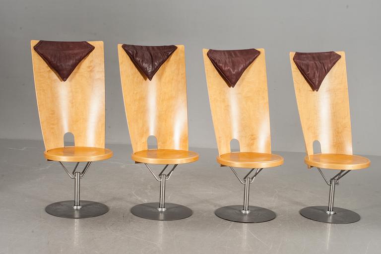 STOLAR, 4 st, "Hövding", Börge Lindau, Oblado, Blå Station, Åhus, stämpelmärkta.