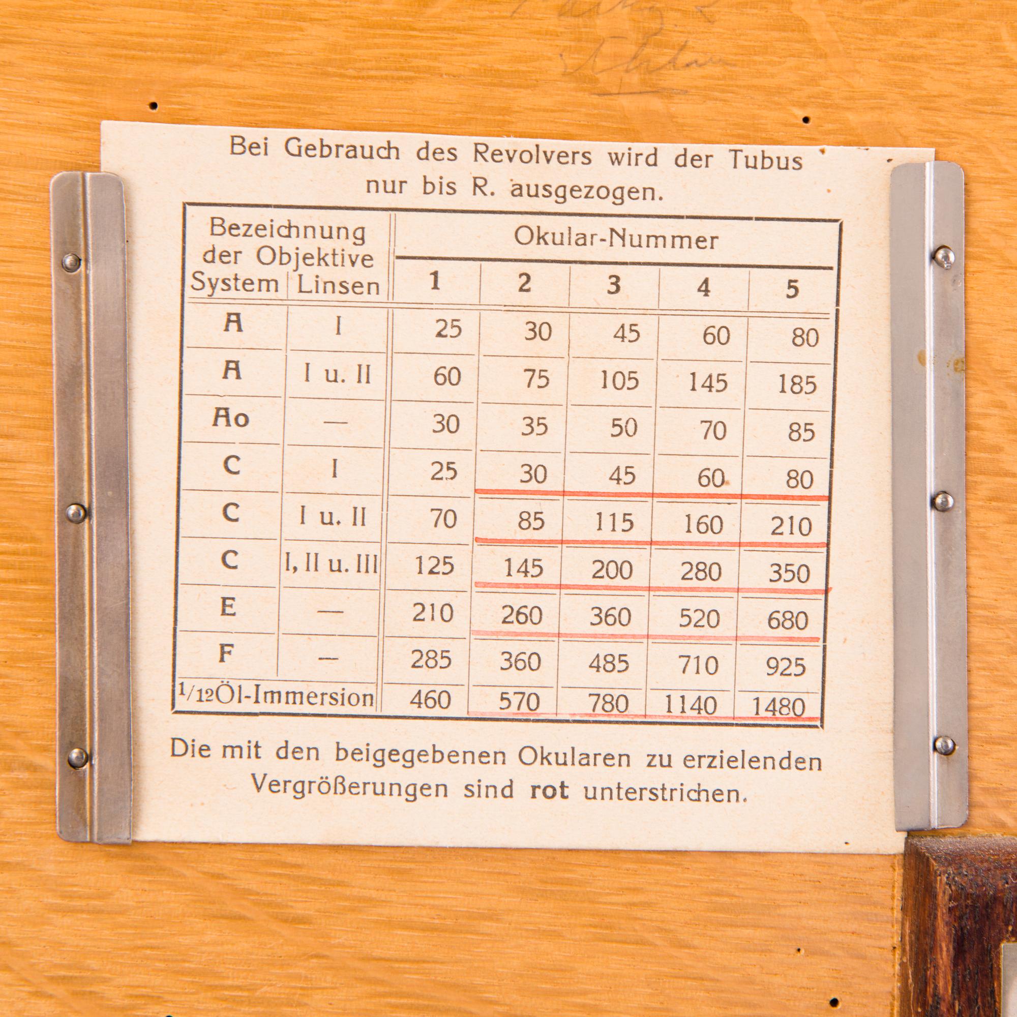A Busch microscope Rathenov Germany first half of 20th century.