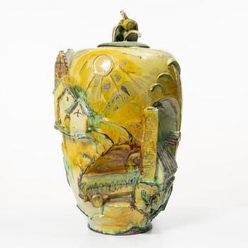 Allan Ebeling, a large lidded vase, 1950.