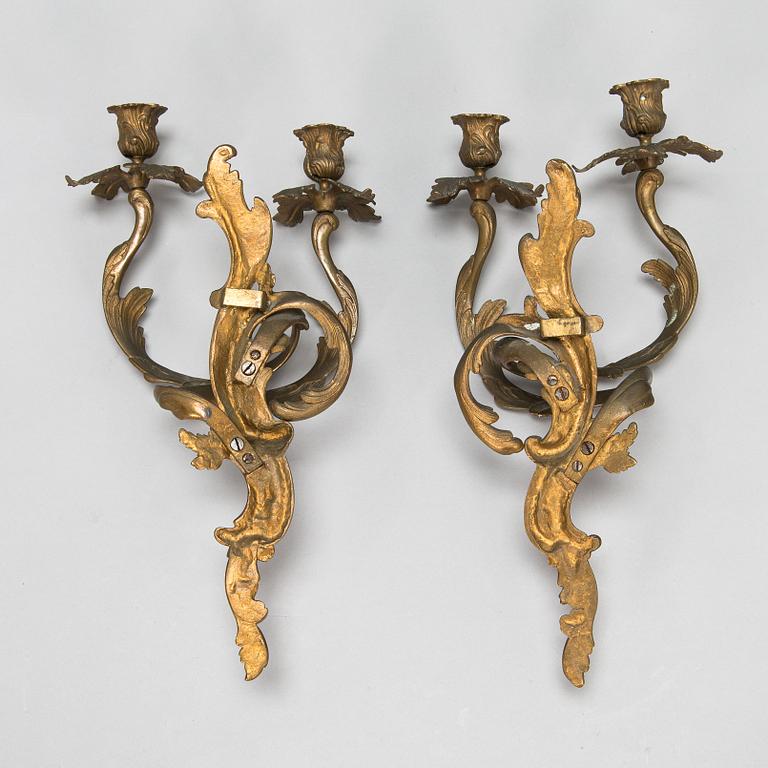 A pair of wall sconces, circa 1900.