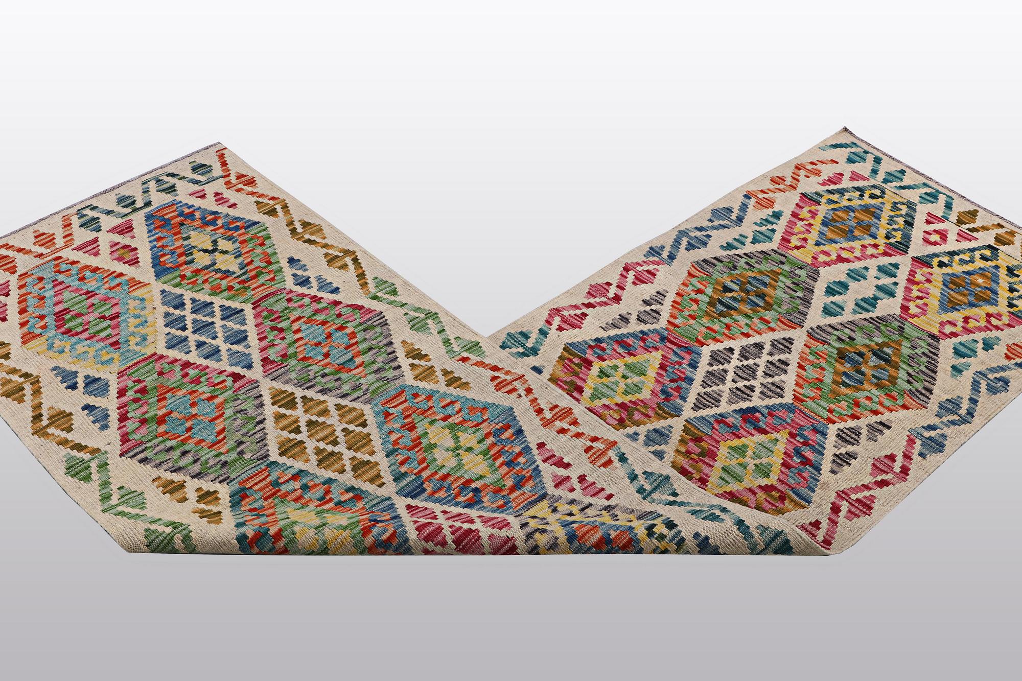 A runner, kilim, ca 249 x 67 cm.