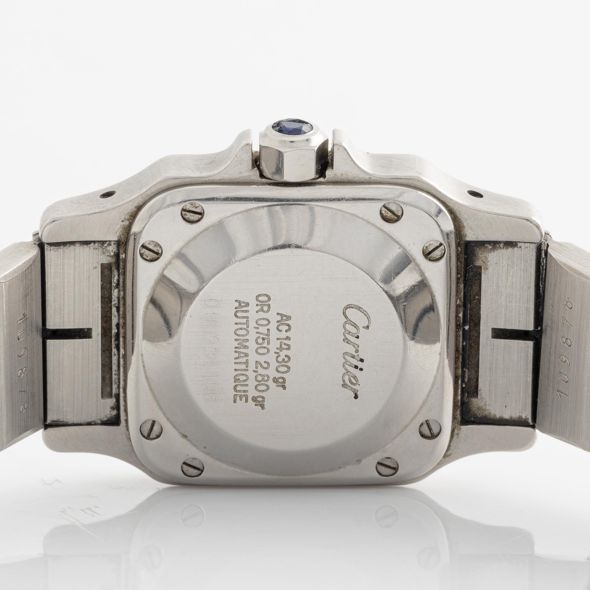 Cartier, Santos Carrée, armbandsur, 23,5 x 23,5 (34,5) mm.