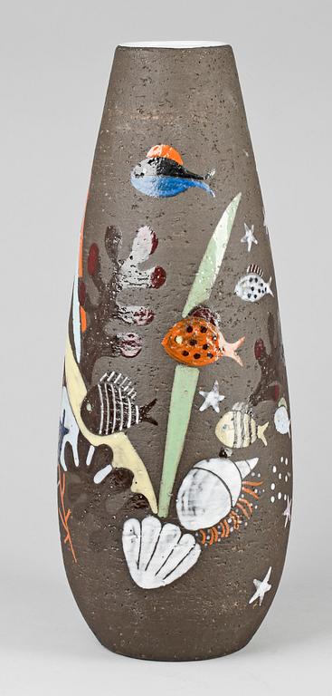 GOLVVAS, lergods, "Havsflora", Anna-Lisa Thomson, Upsala Ekeby. 1950-tal.