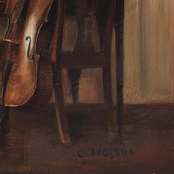 Carl Holsoe, Interior with cello.