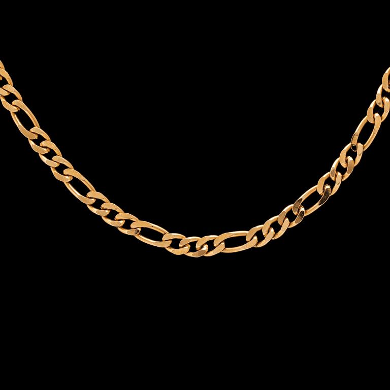 An 18K gold necklace from Arezzo Italy.