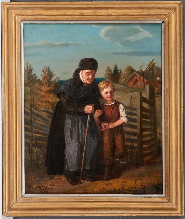 Alexandra Frosterus-Såltin, A BOY AND HIS GRANDMOTHER.