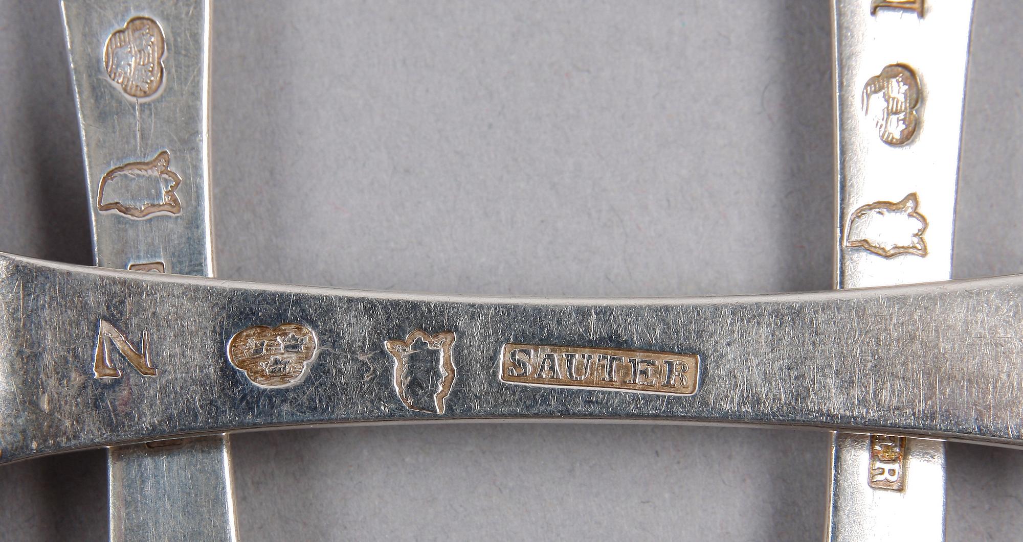 MATSKEDAR, 3 st, silver, Isak Sauter, Stockholm, verksam 1744-1779.
