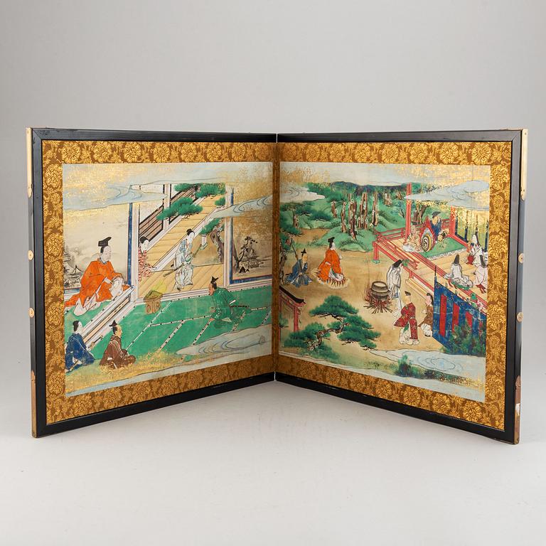 Bordskärm, tvådelad, Japan, 1900-tal.