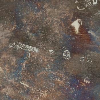 A Swedish silver Empire sugar box, mark of Jacob Gustaf Bursell, Jönköping 1834.