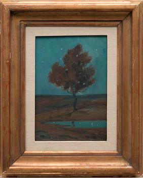 oil on board, signed and dated 1912.