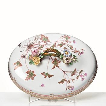 A Royal Copenhagen 'Flora Danica' vegetable tureen with cover, Denmark, 20th Century.