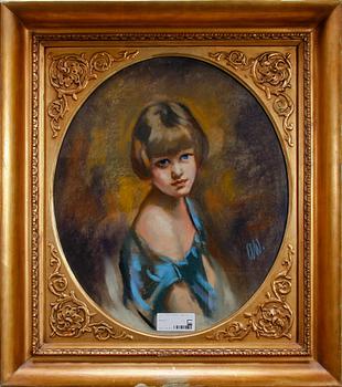 Anna Wrangel · ANNA WRANGEL, pastell, monogramsign.