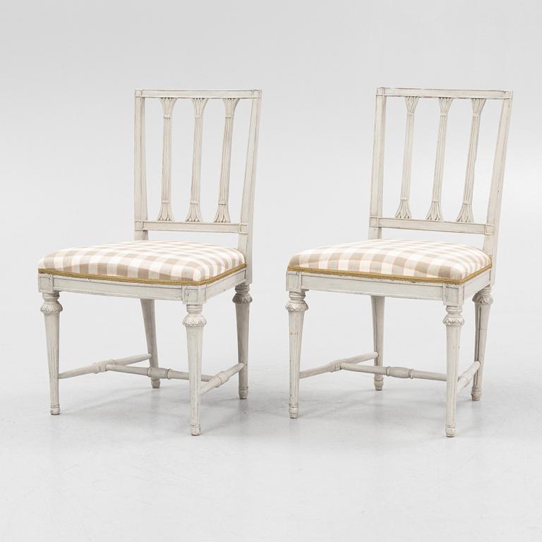 A pair of late Gustavian chairs by J. E. Höglander (master in Stockholm 1777-1813).