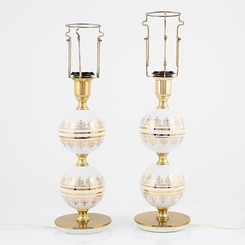 A pair of table lights, Tranås Stilarmatur, 1970's.