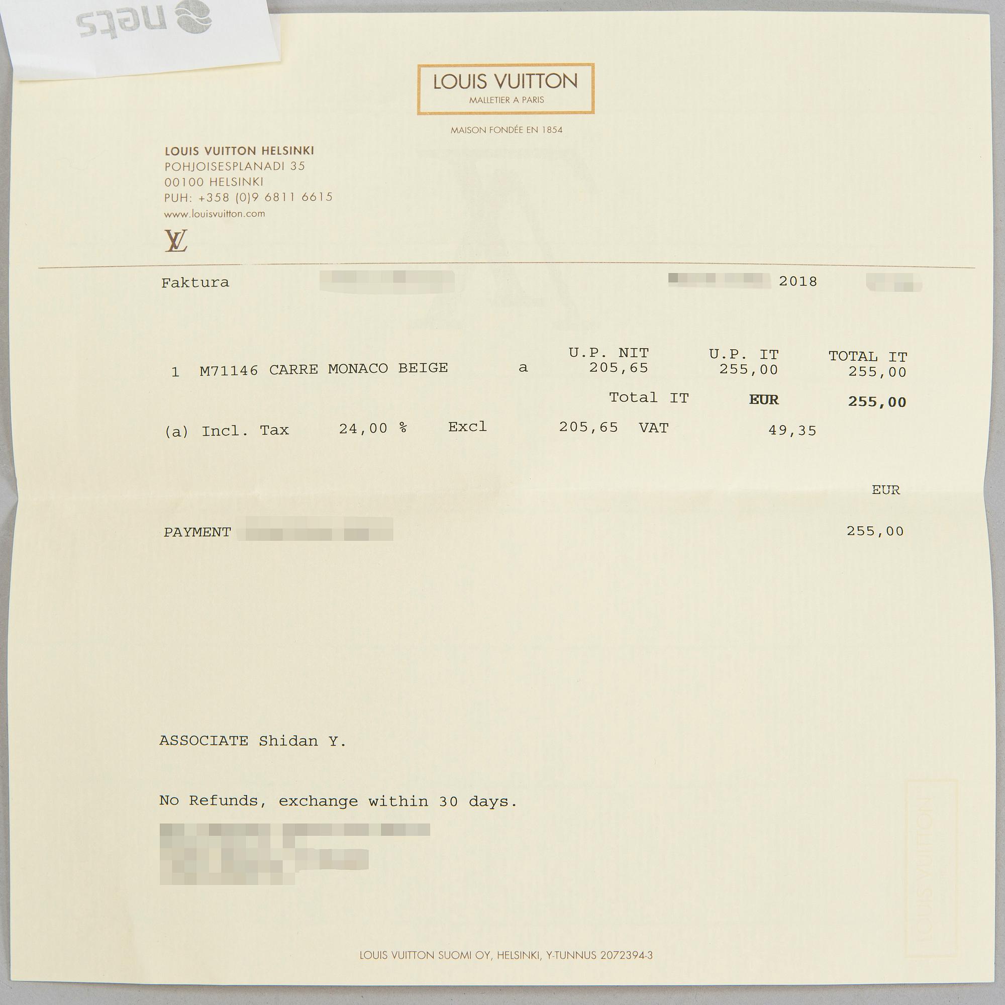 Louis Vuitton, scarf "Monaco".