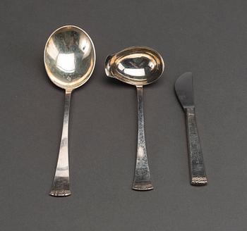 A Swedish 20th century set of 72 pcs of silver cutlery mark of GAB Stockholm 1960's total weight ca 3799 gr.