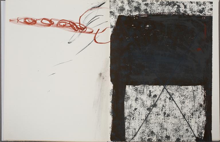 ANTONI TÀPIES, "Derriere le miroir", innehållande 9 färglitografier, signerad och numrerad 114/150.