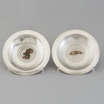 Two sterling silver dishes from Michelsen, Denmark, 1937.