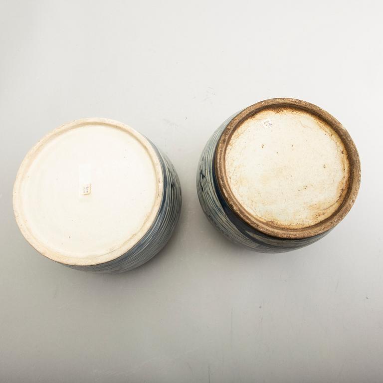 Two blue and white jars, Persia, 19th Century.