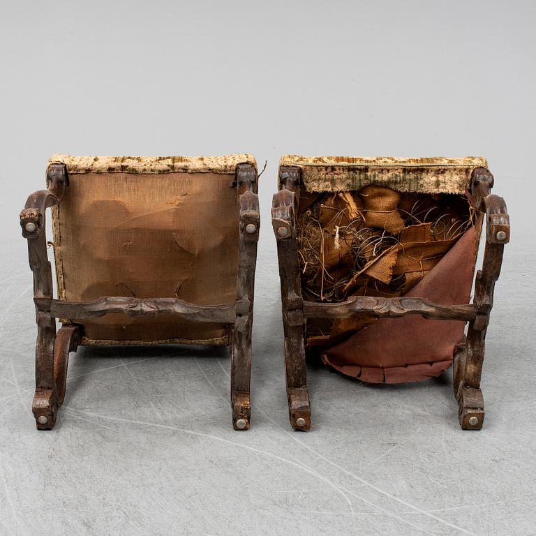 A pair of 18th century chairs.