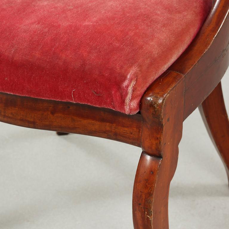 STOLAR, 4 st, s k Göteborgsstolar, 1800-tal.