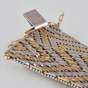 ARMLÄNK, 14K guld och vitguld. Vikt 44,0 gram.