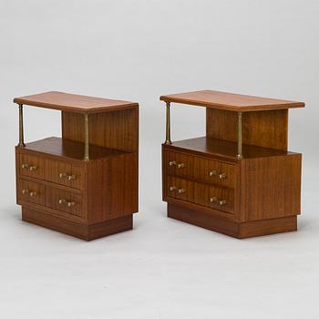 A pair of bed side tables, 1960s-70s.