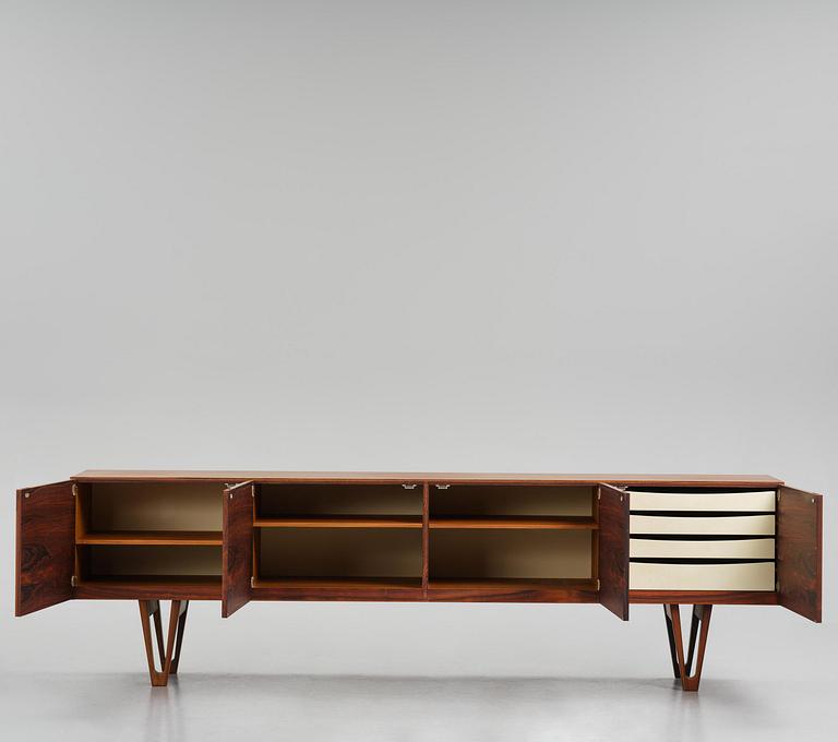 Ib Kofod-Larsen, a rosewood veneered sideboard model "501" from the "Ib 500" series, Seffle Möbelfabrik, Sweden, 1960s.