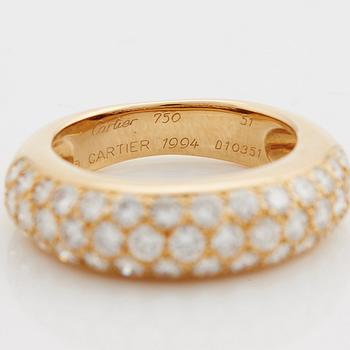 CARTIER, ring med briljantslipade diamanter.