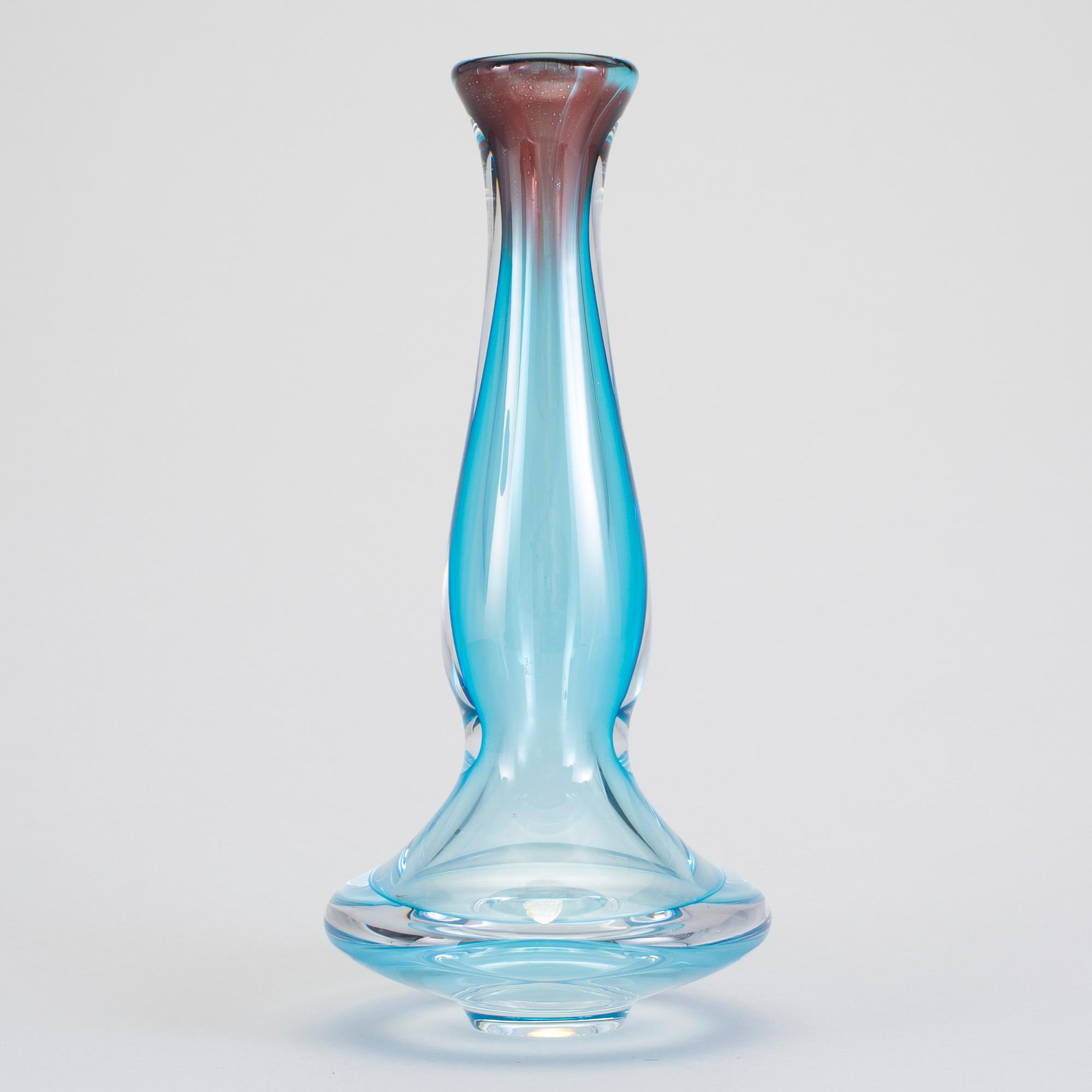 VAS, glas, Nils Landberg, Orrefors, signerad.
