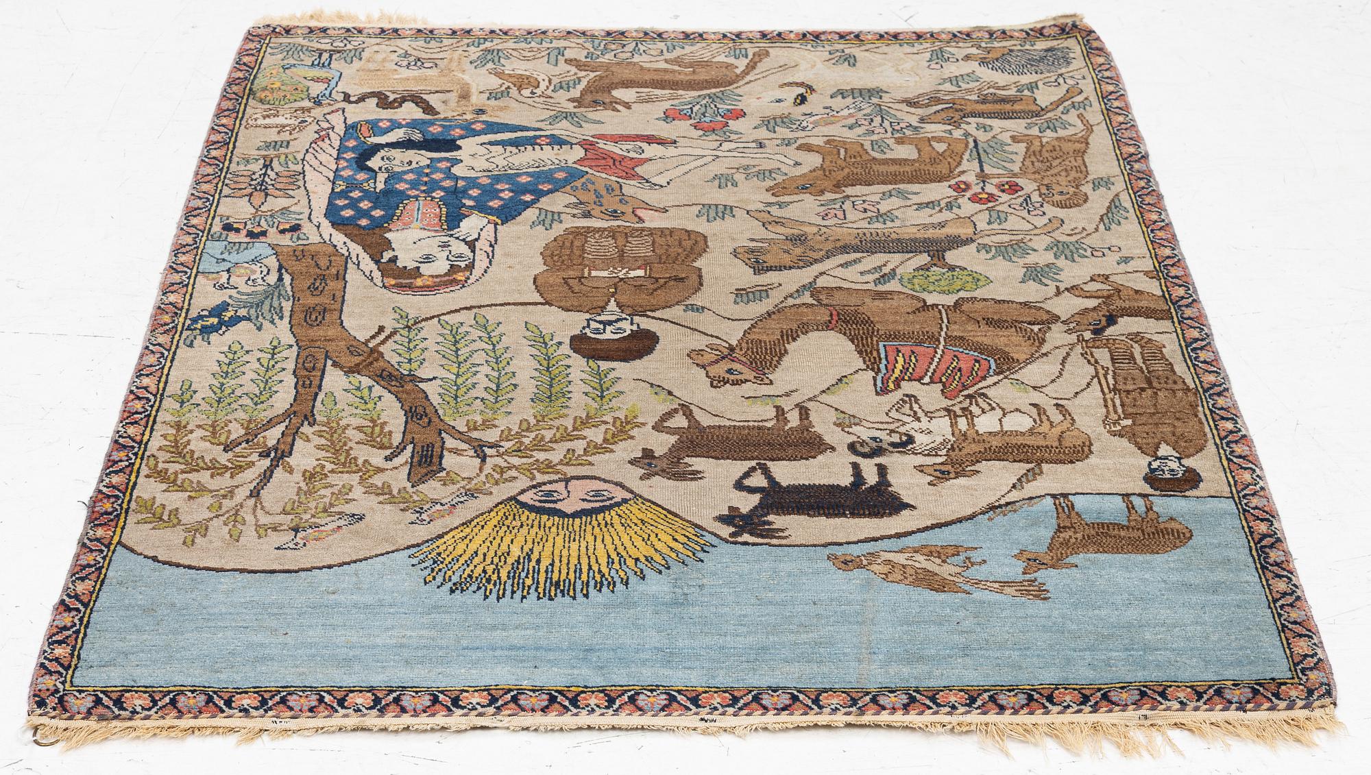 A semi-antique Tabriz rug, Northwest Persia, c. 137 x 101 cm.