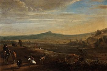 1117. Hendrick Verschuring, Figures and cattle in an open landscape.