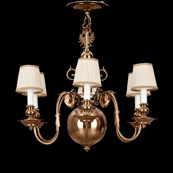 TAKKRONA, mässing, barockstil, 1900-talets första hälft, höjd ca 68 cm.