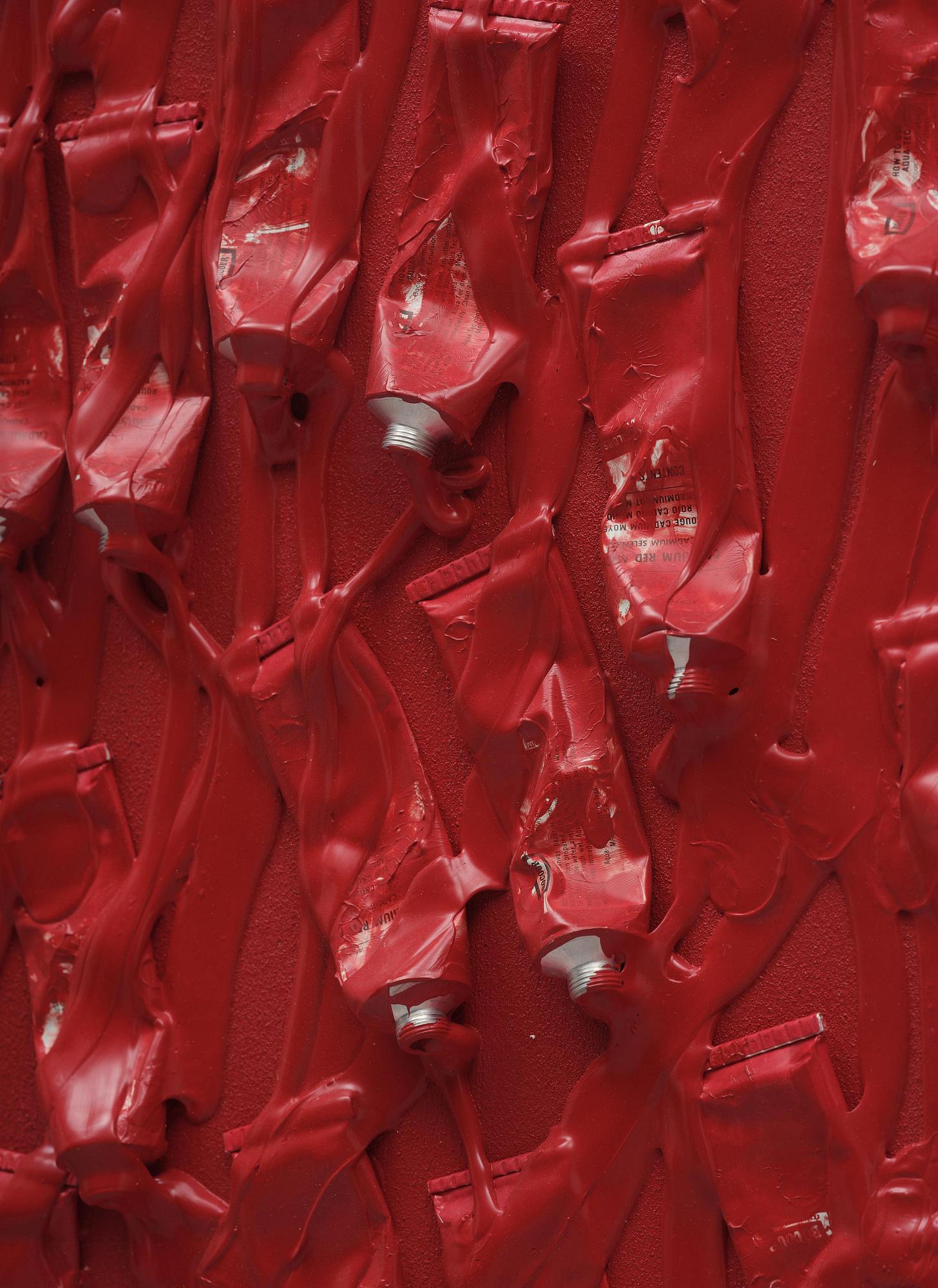 Arman (Armand Pierre Fernandez), "Monochrome accumulation no 5007".