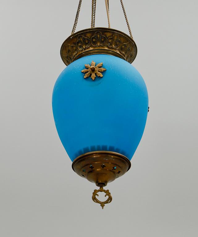 MÅNSKENSAMPEL, sent 1800-tal. Höjd 37 cm.