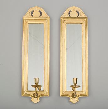 A pair of 'Regnaholm' mirror wall sconse from IKEA, 1990's.